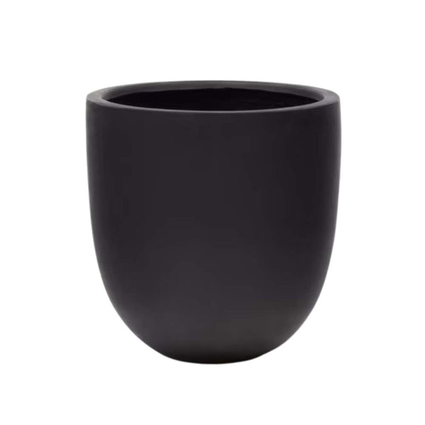 Beau Monde Kave Home Aiguablava Plant Pot In Black Cement Ø 56 Cm