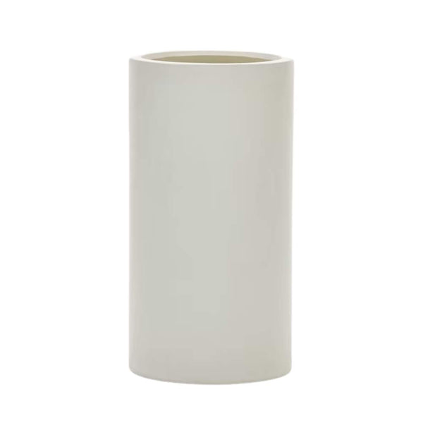 beau monde Kave Home Aiguablava Plant Pot in White Cement Ø 42 cm