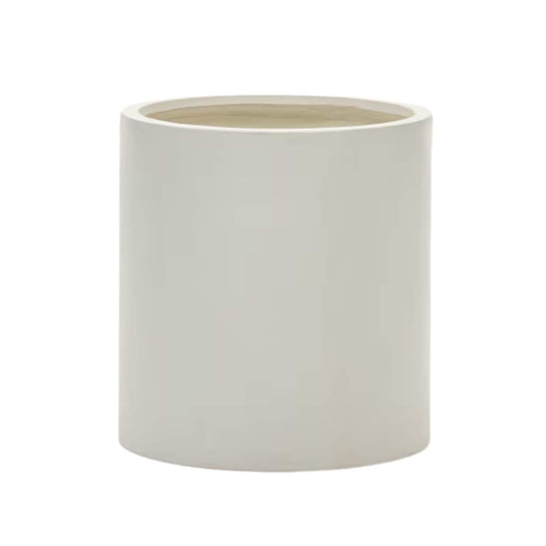 Beau Monde Kave Home Aiguablava Plant Pot In White Cement Ø 52 Cm