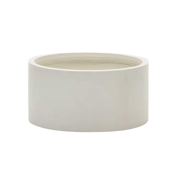 Beau Monde Kave Home Aiguablava Plant Pot In White Cement Ø 62 Cm