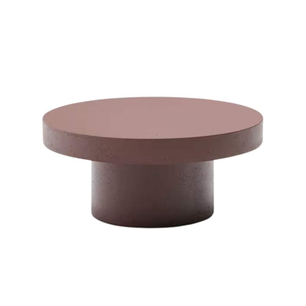 beau monde Kave Home Aiguablava Terracotta Cement Coffee Table Ø66cm