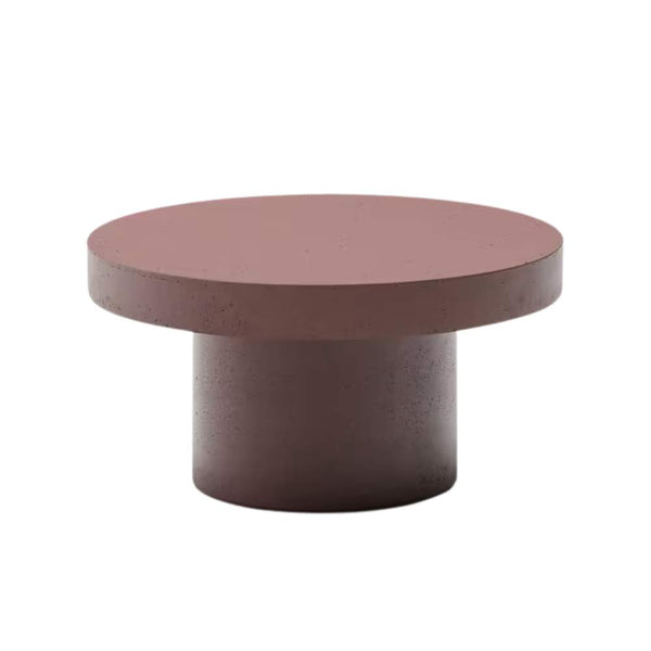 beau monde Kave Home Aiguablava Terracotta Cement Coffee Table Ø90cm