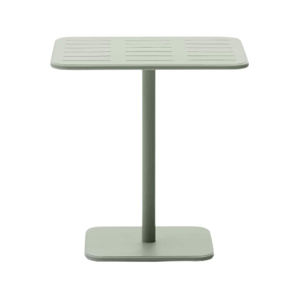 Beau Monde Kave Home Brai Outdoor Table In Turquoise Galvanised Steel - 70 X 70cm