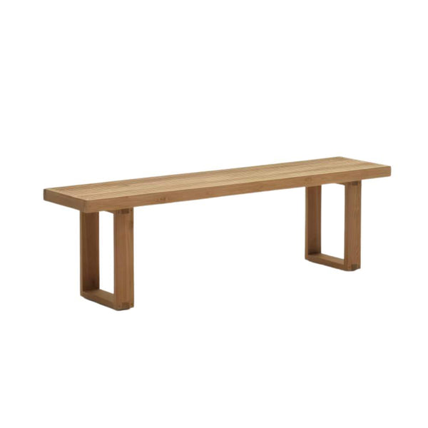 Beau Monde Kave Home Canadell 100% Outdoor Solid Recycled Teak Bench 170 Cm