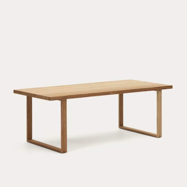 beau monde Kave Home Canadell 100% Outdoor Solid Recycled Teak Table 220 x 100 cm