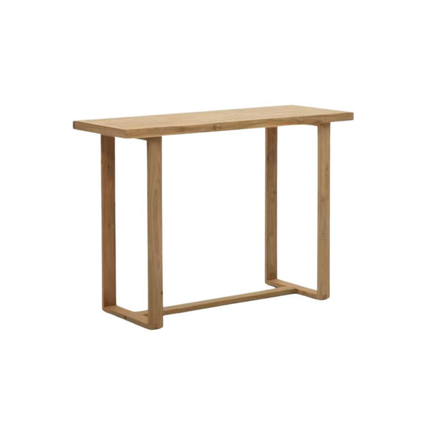 beau monde Kave Home Canadell 100% Outdoor Solid Recycled Teak Bar Table 140 x 70 cm