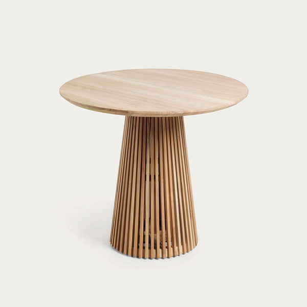 Beau Monde Kave Home Jeanette Round Solid Teak Table 90cm