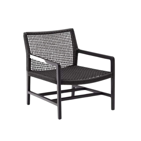 Beau Monde Kave Home Sabolla Armchair – Solid Teak Wood With Black Finish