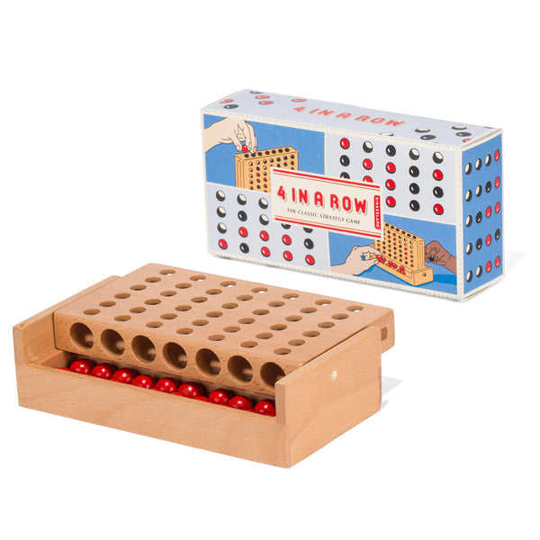 beau monde Kikkerland Wooden 4 in a Row Travel Game