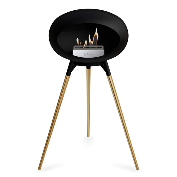 Beau Monde Le Feu Dome Ground High Bio Ethanol Fireplace In Black