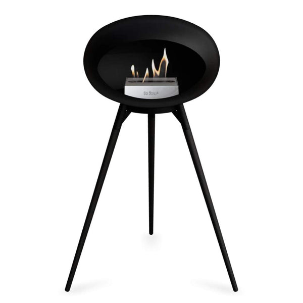 beau monde Le Feu Dome Ground High Bio Ethanol Fireplace In Black