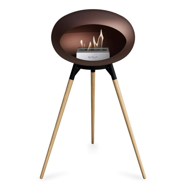 Beau Monde Le Feu Dome Ground High Bio Ethanol Fireplace In Mocca