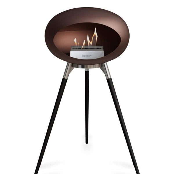 Beau Monde Le Feu Dome Ground High Bio Ethanol Fireplace In Mocca