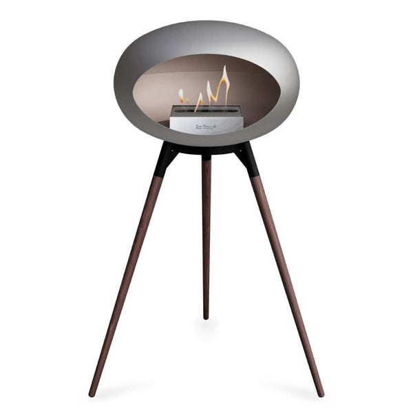 Beau Monde Le Feu Dome Ground High Bio Ethanol Fireplace In Nickel