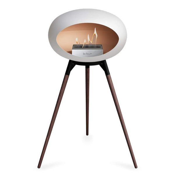 Beau Monde Le Feu Dome Ground High Bio Ethanol Fireplace In White
