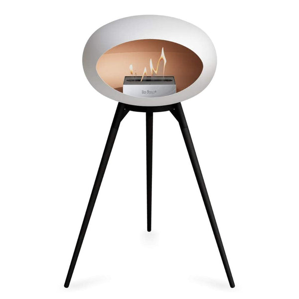 beau monde Le Feu Dome Ground High Bio Ethanol Fireplace In White