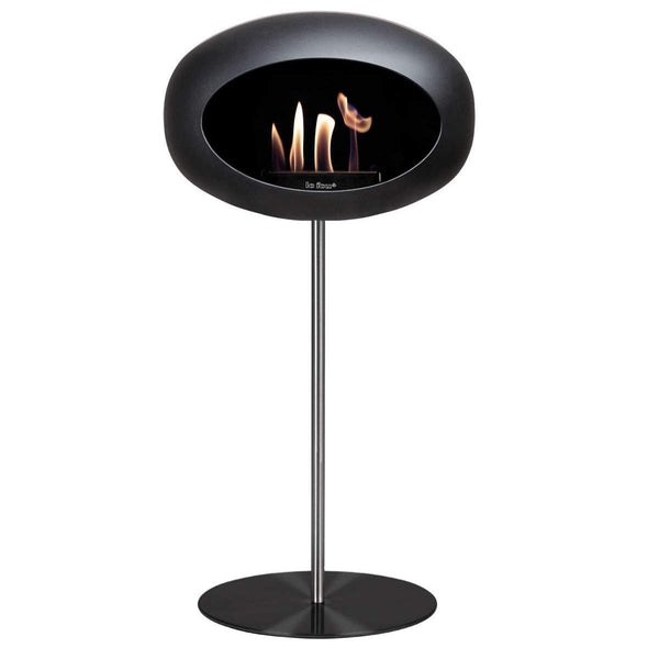 Beau Monde Le Feu Dome Ground High Steel Bio Ethanol Fireplace In Black