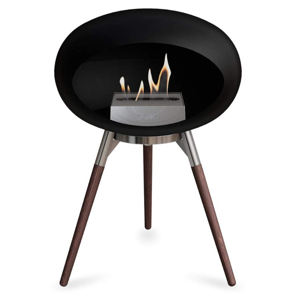 Beau Monde Le Feu Dome Ground Low Bio Ethanol Fireplace In Black