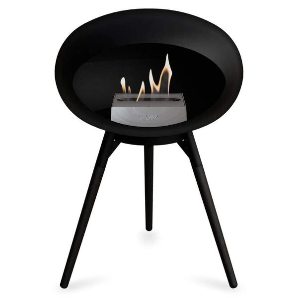 Beau Monde Le Feu Dome Ground Low Bio Ethanol Fireplace In Black