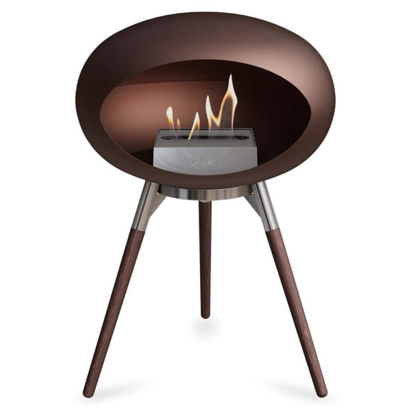Beau Monde Le Feu Dome Ground Low Bio Ethanol Fireplace In Mocca