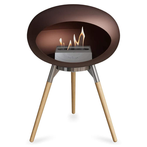 Beau Monde Le Feu Dome Ground Low Bio Ethanol Fireplace In Mocca