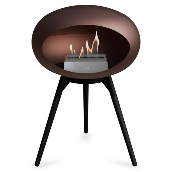 Beau Monde Le Feu Dome Ground Low Bio Ethanol Fireplace In Mocca