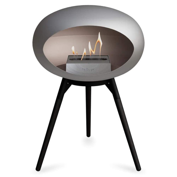 Beau Monde Le Feu Dome Ground Low Bio Ethanol Fireplace In Nickel