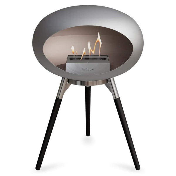 beau monde Le Feu Dome Ground Low Bio Ethanol Fireplace In Nickel