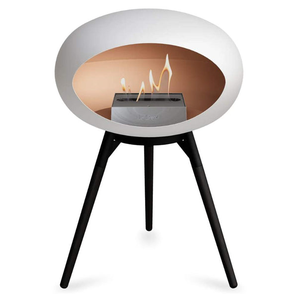 Beau Monde Le Feu Dome Ground Low Bio Ethanol Fireplace In White