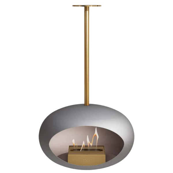 Beau Monde Le Feu Dome Sky Bio Ethanol Fireplace In Nickel