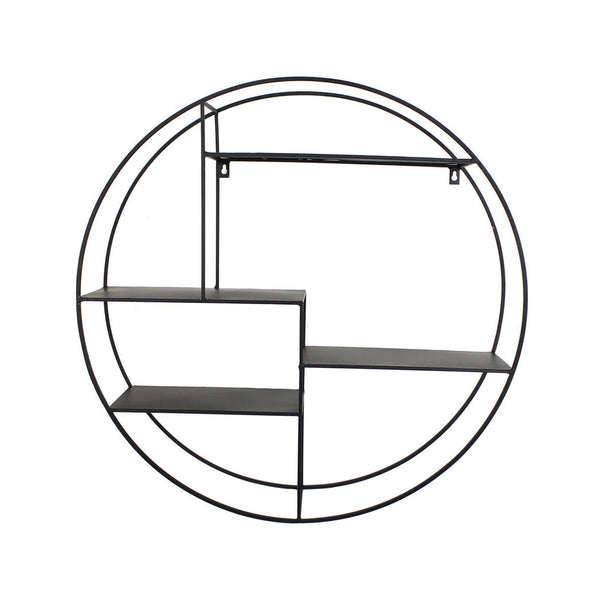 Beau Monde Libra Interiors Round Floating Wall Shelf Black