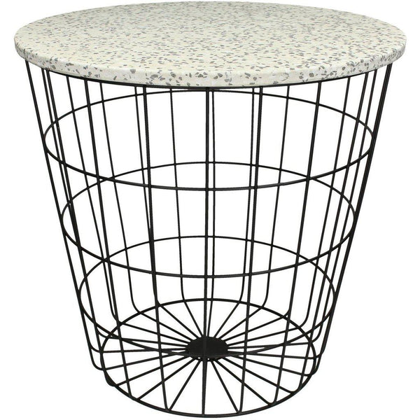 beau monde Libra Interiors Terrazzo Marble Side Table