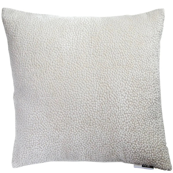 Beau Monde Malini Bingham Cut Velvet Cushion In Cream