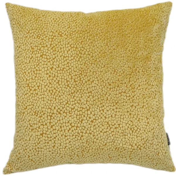 beau monde Malini Bingham Cut Velvet Cushion In Gold