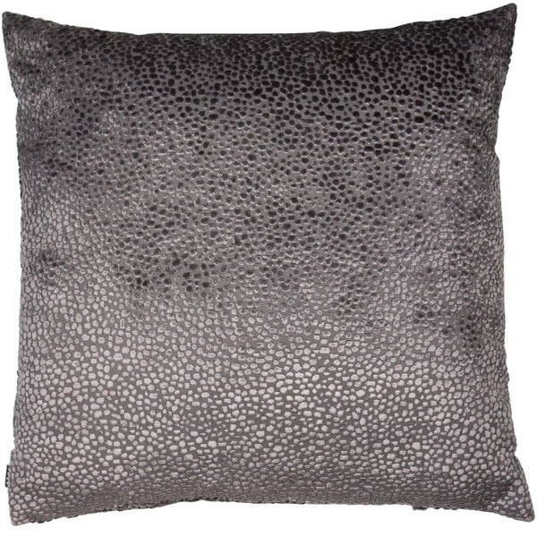 Beau Monde Malini Bingham Cut Velvet Cushion In Silver