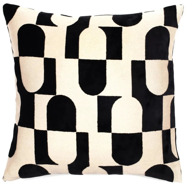 beau monde Malini Paul Moneypenny Chillpill Cushion In Black