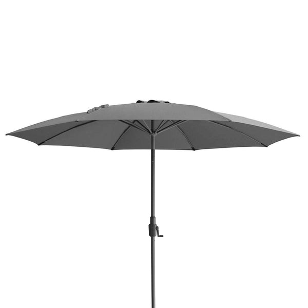 Beau Monde Maze Charcoal Grey Capri 3.5M Round Parasol