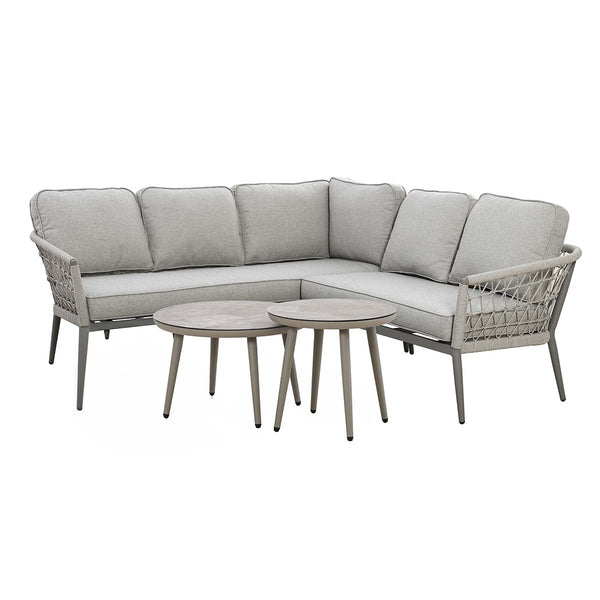 Beau Monde Maze Cool Linen Monaco Small Corner Sofa Set
