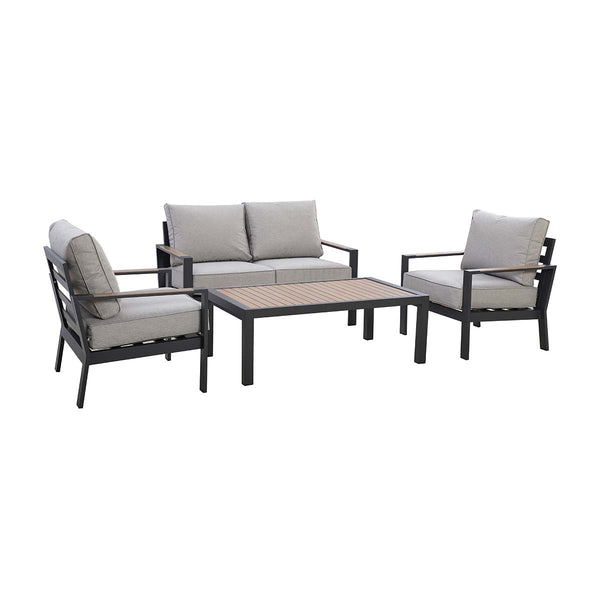 Beau Monde Maze Dove Grey Vancouver 2 Seat Sofa Set