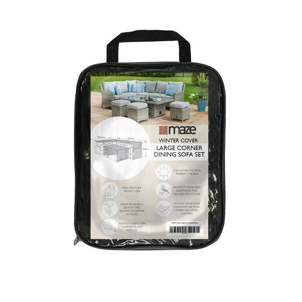 Beau Monde Maze Outdoor Cover For Large Corner Dining Sofa Set
