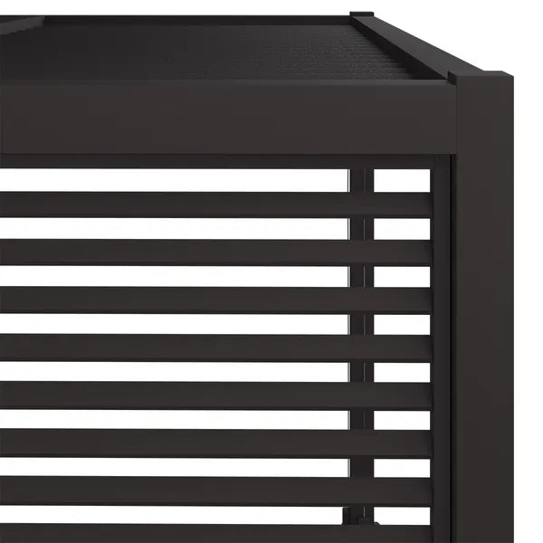 Beau Monde Maze Pergola Aluminium Louvre Panel - Grey Frame & Middle Beam