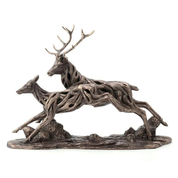 beau monde Mindy Brownes Running Deers Driftwood Sculpture