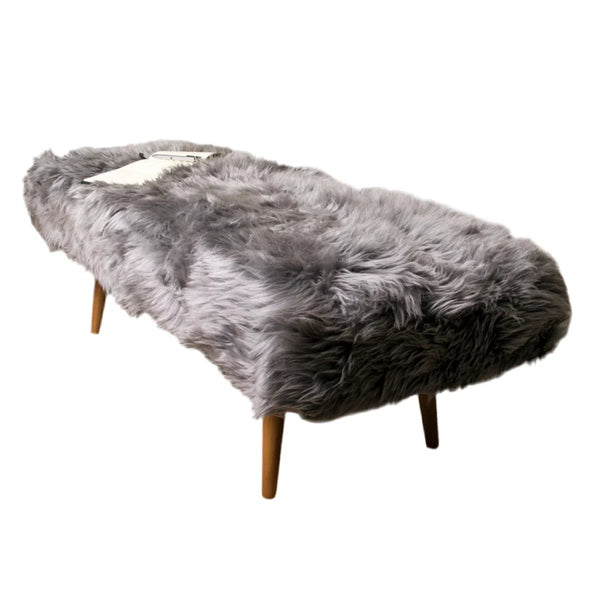 Beau Monde Native Home Shearling Sheepskin End Of Bed Bench