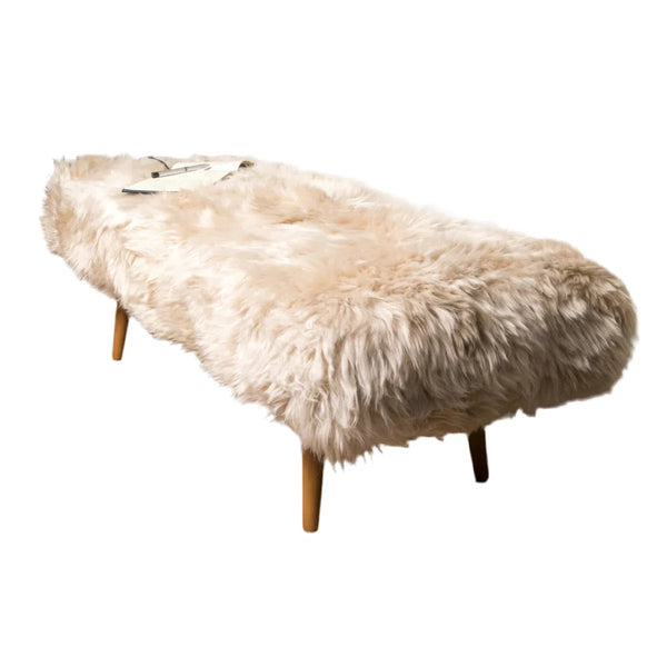 Beau Monde Native Home Shearling Sheepskin End Of Bed Bench