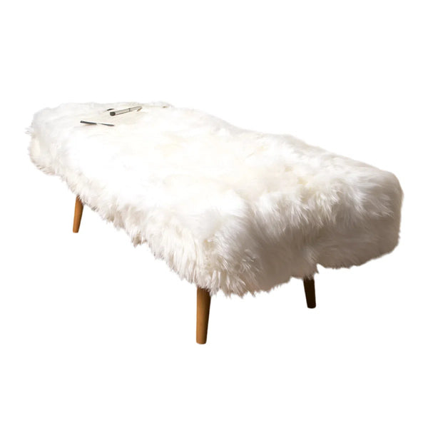 beau monde Native Home Shearling Sheepskin End Of Bed Bench