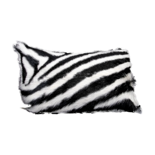 beau monde Native Home Zebra Print Goatskin Cushion