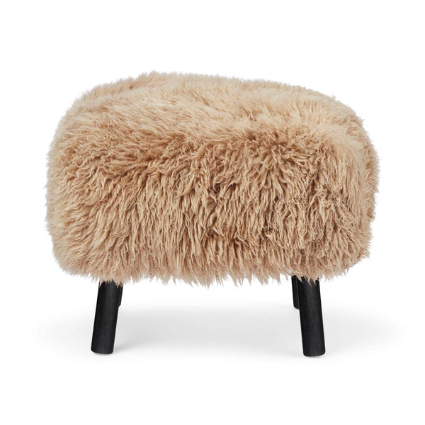 beau monde Natures Collection Emil Foot Rest Stool | Long Wool