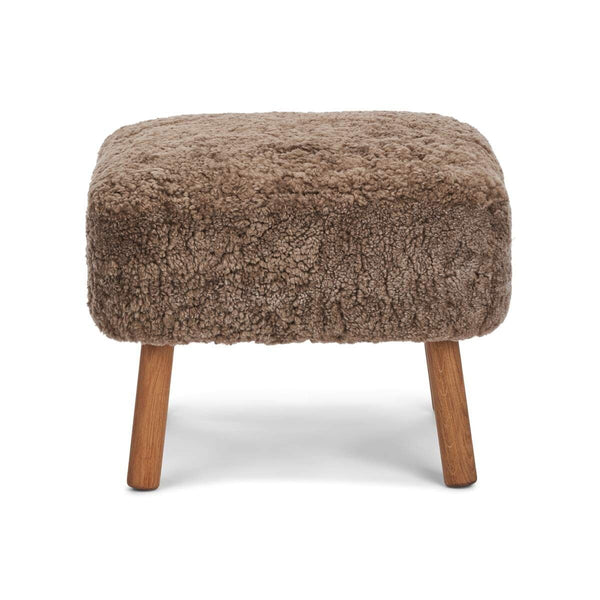 Beau Monde Natures Collection Emil Foot Rest Stool | Short Wool