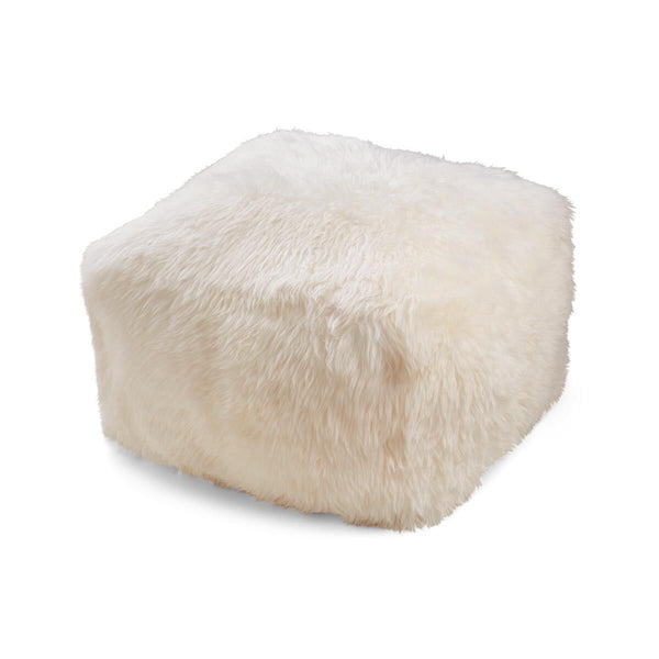 Beau Monde Natures Collection Long Wool Sheepskin Pouf