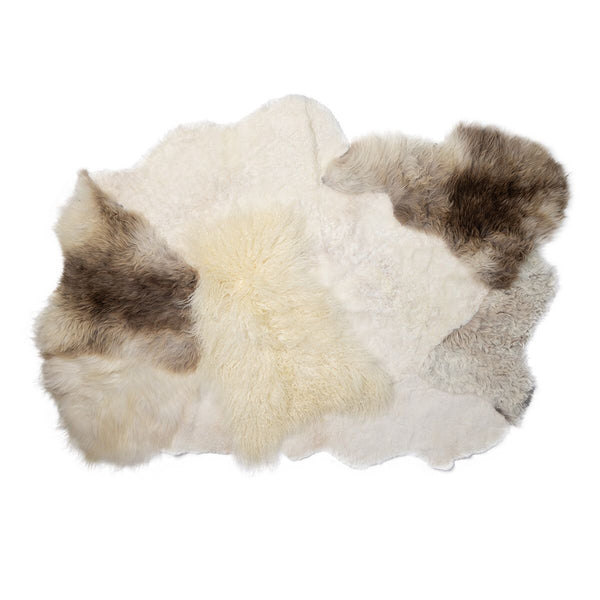 beau monde Natures Collection Long Wool / Short Wool Icelandic Sheepskin Design Rug